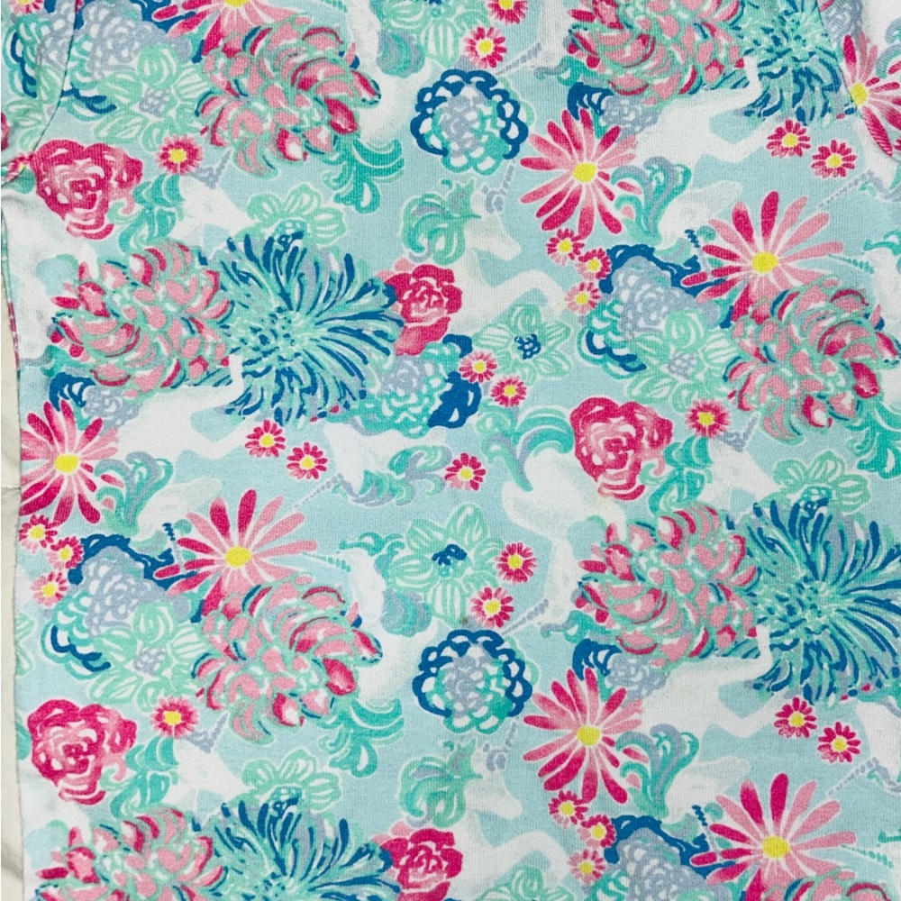 Lily Pulitzer for Pottery Barn kids unicorns in bloom pajamas sz 6 EUC - Picture 3 of 8